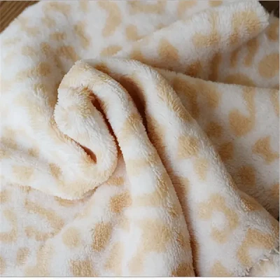 Two Side Brushed Print Coral Fabric For Blanket