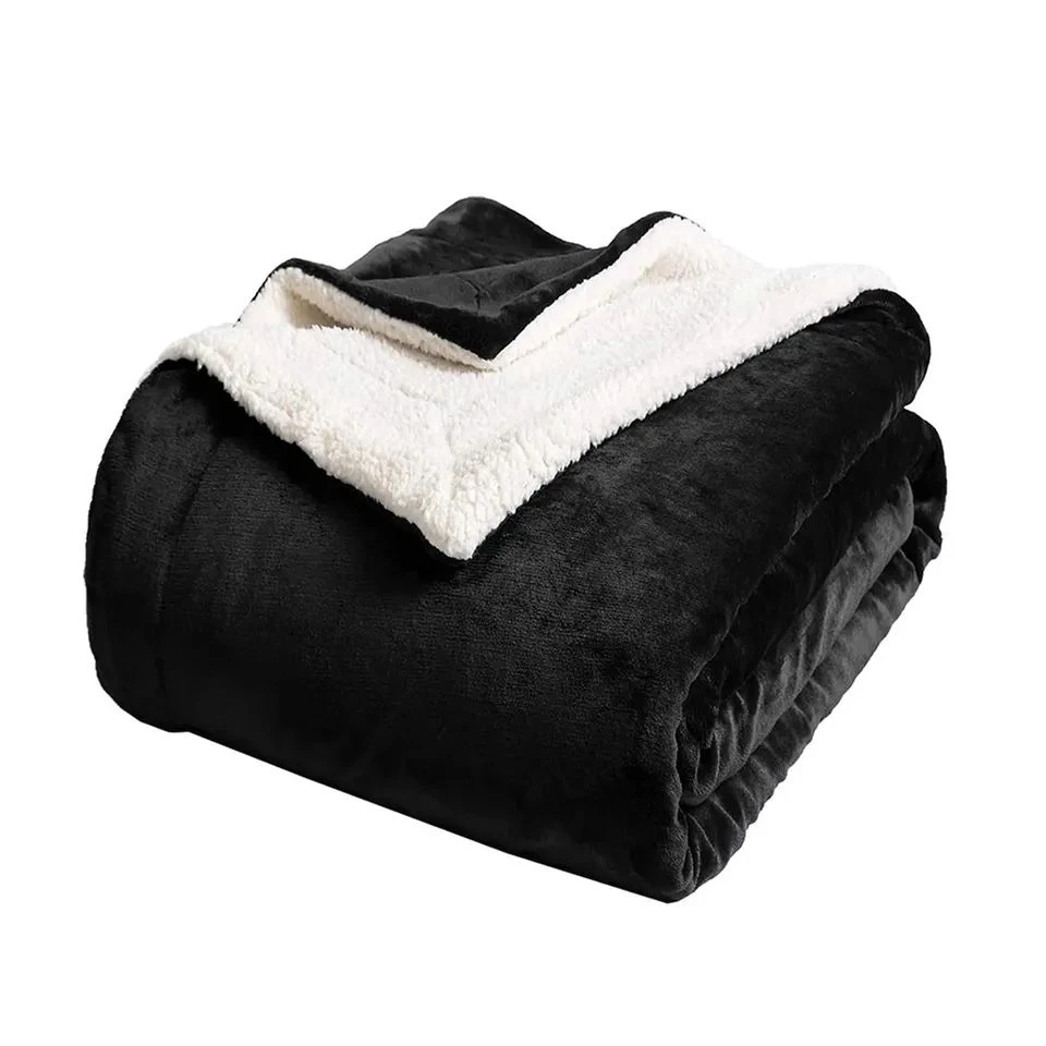 Selimut Sherpa Hitam