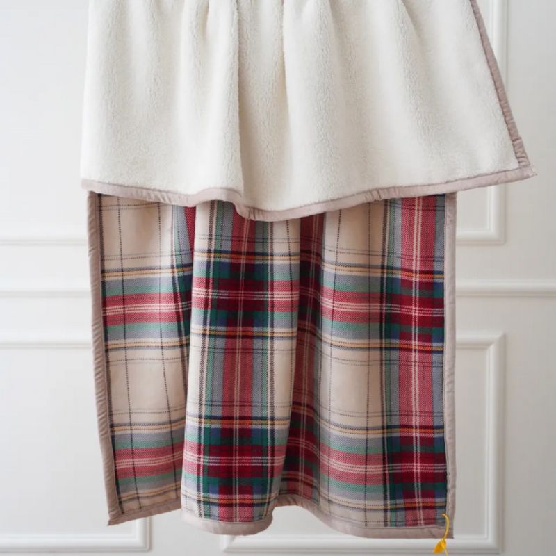 Selimut Sherpa Grid Moden