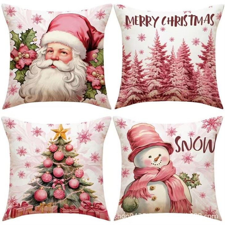 Sarung Bantal Baldu Krismas Sulaman