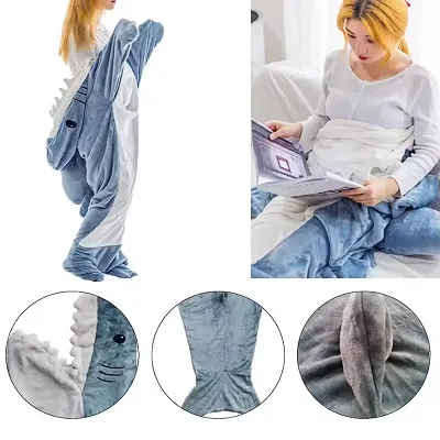 Shark Hoodie Blanket
