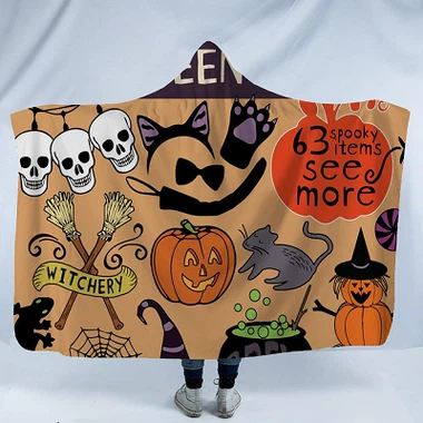 Selimut hoodie dengan lengan baju